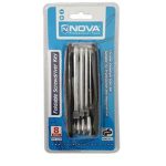 پیچ‌گوشتی چاقویی صنعتی 8 عددی نووا NTK-1139