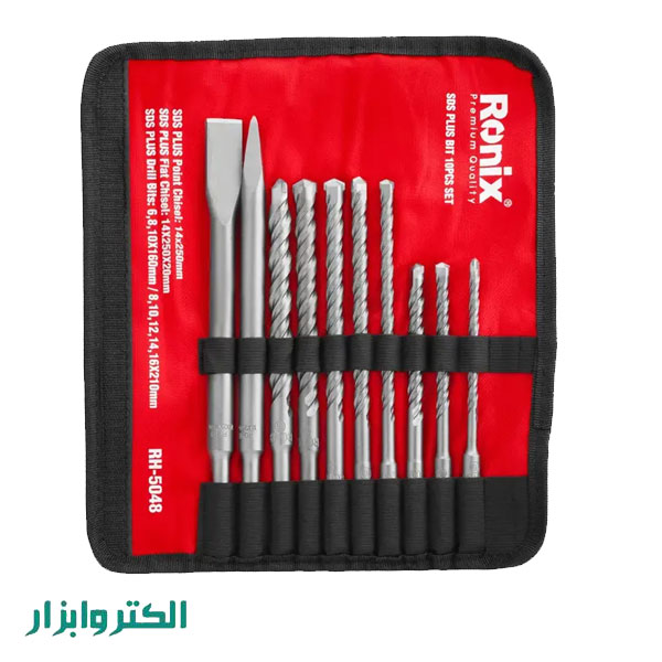 ست مته و قلم چهار شیار 10 عددی رونیکس مدل RH-5048